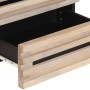 Mesita de noche de madera maciza de mango rugosa 50x34x62 cm de , Mesitas de noche - Ref: Foro24-377486, Precio: 69,66 €, Des...