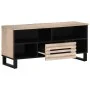 Mueble de TV madera maciza de mango 100x34x46 cm by , CD and DVD storage - Ref: Foro24-377517, Price: 73,24 €, Discount: %