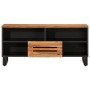 Mueble de TV madera maciza de acacia 100x34x46 cm de , Almacenamiento para CD y DVD - Ref: Foro24-377515, Precio: 73,96 €, De...
