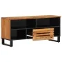 Mueble de TV madera maciza de acacia 100x34x46 cm de , Almacenamiento para CD y DVD - Ref: Foro24-377515, Precio: 73,08 €, De...