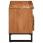 Mueble de TV madera maciza de acacia 100x34x46 cm de , Almacenamiento para CD y DVD - Ref: Foro24-377515, Precio: 73,08 €, De...