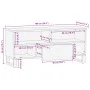 Mueble de TV madera maciza de acacia 100x34x46 cm de , Almacenamiento para CD y DVD - Ref: Foro24-377515, Precio: 73,08 €, De...