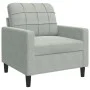 Juego de sofás con cojines 3 piezas terciopelo gris claro by , Sofas - Ref: Foro24-3278371, Price: 607,30 €, Discount: %