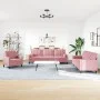Dreiteiliges Sofaset mit rosa Samtkissen. von , Sofas - Ref: Foro24-3278454, Preis: 772,86 €, Rabatt: %