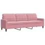 Dreiteiliges Sofaset mit rosa Samtkissen. von , Sofas - Ref: Foro24-3278454, Preis: 772,86 €, Rabatt: %