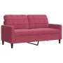 Juego de sofás con cojines 3 piezas terciopelo rojo tinto de , Sofás - Ref: Foro24-3278505, Precio: 575,39 €, Descuento: %