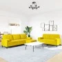 Juego de sofás con cojines 3 piezas terciopelo amarillo de , Sofás - Ref: Foro24-3278507, Precio: 586,92 €, Descuento: %