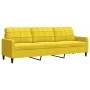 Juego de sofás con cojines 3 piezas terciopelo amarillo de , Sofás - Ref: Foro24-3278507, Precio: 586,92 €, Descuento: %