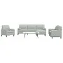 Juego de sofás con cojines 4 piezas terciopelo gris claro by , Sofas - Ref: Foro24-3278461, Price: 685,13 €, Discount: %