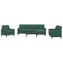 Juego de sofás con cojines 4 piezas terciopelo verde oscuro de , Sofás - Ref: Foro24-3278463, Precio: 826,79 €, Descuento: %