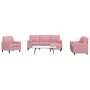 Juego de sofás con cojines 4 piezas terciopelo rosa de , Sofás - Ref: Foro24-3278384, Precio: 796,85 €, Descuento: %