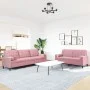 Juego de sofás con cojines 2 piezas terciopelo rosa de , Sofás - Ref: Foro24-3278494, Precio: 611,74 €, Descuento: %