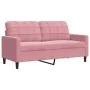 Juego de sofás con cojines 2 piezas terciopelo rosa de , Sofás - Ref: Foro24-3278494, Precio: 611,74 €, Descuento: %