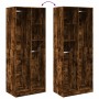 Armario madera de ingeniería color roble ahumado 80x50x200 cm de , Armarios roperos - Ref: Foro24-3307760, Precio: 134,09 €, ...