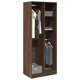 Armario madera de ingeniería color roble marrón 80x50x200 cm de , Armarios roperos - Ref: Foro24-3307762, Precio: 161,83 €, D...