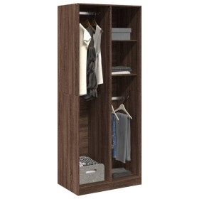 Armario madera de ingeniería color roble marrón 80x50x200 cm de , Armarios roperos - Ref: Foro24-3307762, Precio: 167,29 €, D...
