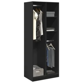 Armario de madera de ingeniería negro 80x50x200 cm de , Armarios roperos - Ref: Foro24-3307757, Precio: 167,15 €, Descuento: %