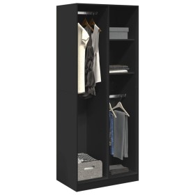 Armario de madera de ingeniería negro 80x50x200 cm de , Armarios roperos - Ref: Foro24-3307757, Precio: 169,74 €, Descuento: %