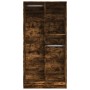 Armario madera contrachapada color roble ahumado 100x50x200 cm de , Armarios roperos - Ref: Foro24-3307769, Precio: 175,47 €,...