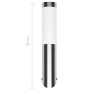 Lámpara de pared acero inoxidable impermeable 60 W de vidaXL, Iluminación de exterior - Ref: Foro24-40372, Precio: 16,09 €, D...