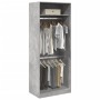 Armario de madera de ingeniería gris hormigón 80x50x200 cm de , Armarios roperos - Ref: Foro24-3307795, Precio: 120,38 €, Des...