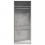 Armario de madera de ingeniería gris hormigón 80x50x200 cm de , Armarios roperos - Ref: Foro24-3307795, Precio: 120,38 €, Des...