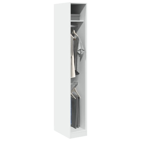 Armario de madera de ingeniería blanco 30x50x200 cm de , Armarios roperos - Ref: Foro24-3307774, Precio: 121,30 €, Descuento: %