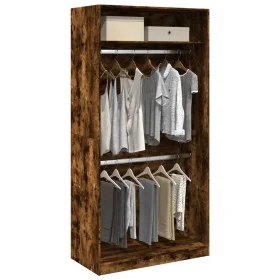 Armario madera contrachapada color roble ahumado 100x50x200 cm by , Wardrobes - Ref: Foro24-3307805, Price: 177,23 €, Discoun...