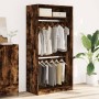 Armario madera contrachapada color roble ahumado 100x50x200 cm de , Armarios roperos - Ref: Foro24-3307805, Precio: 178,56 €,...