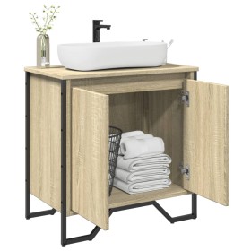 Armario lavabo baño madera ingeniería roble Sonoma 60x35x60 cm de , Muebles de baño - Ref: Foro24-848655, Precio: 53,83 €, De...