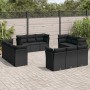 Set de sofás de jardín 12 piezas cojines ratán sintético negro en Conjuntos de jardín | Comprar online en Foru.es