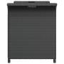Banco de jardín con cojín ratán sintético negro 116x46x57 cm de , Bancos de jardín - Ref: Foro24-363420, Precio: 129,91 €, De...