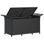 Banco de jardín con cojín ratán sintético negro 116x46x57 cm de , Bancos de jardín - Ref: Foro24-363420, Precio: 129,91 €, De...