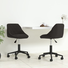Sillas de comedor giratorias 2 uds terciopelo negro de , Sillas de comedor - Ref: Foro24-335492, Precio: 139,96 €, Descuento: %
