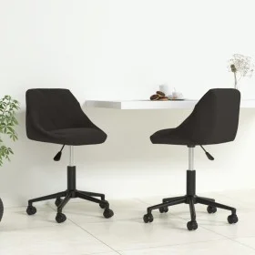 Sillas de comedor giratorias 2 uds terciopelo negro de , Sillas de comedor - Ref: Foro24-335492, Precio: 137,58 €, Descuento: %