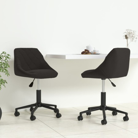 Sillas de comedor giratorias 2 uds terciopelo negro de , Sillas de comedor - Ref: Foro24-335492, Precio: 139,96 €, Descuento: %
