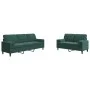 Juego de sofás con cojines 2 piezas terciopelo verde oscuro de , Sofás - Ref: Foro24-3278413, Precio: 585,74 €, Descuento: %