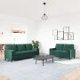 Zweiteiliges Sofaset mit dunkelgrünen Samtkissen. von , Sofas - Ref: Foro24-3278413, Preis: 585,74 €, Rabatt: %