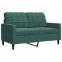 Juego de sofás con cojines 2 piezas terciopelo verde oscuro de , Sofás - Ref: Foro24-3278413, Precio: 596,77 €, Descuento: %