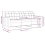 Sofagarnitur mit 3-teiligen blauen Samtkissen von , Sofas - Ref: Foro24-3278430, Preis: 615,74 €, Rabatt: %