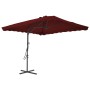 Sombrilla de jardín con palo de acero burdeos 250x250x230 cm de vidaXL, Sombrillas - Ref: Foro24-312514, Precio: 134,29 €, De...