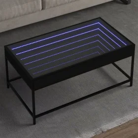 Mesa de centro con Infinity LED negro 90x50x41 cm de , Mesas de centro - Ref: Foro24-847687, Precio: 100,43 €, Descuento: %