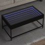 Mesa de centro con Infinity LED negro 90x50x41 cm de , Mesas de centro - Ref: Foro24-847687, Precio: 101,69 €, Descuento: %