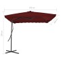 Sombrilla de jardín con palo de acero burdeos 250x250x230 cm de vidaXL, Sombrillas - Ref: Foro24-312514, Precio: 134,29 €, De...