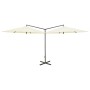 Sombrilla doble con palo de acero color arena 600 cm de vidaXL, Sombrillas - Ref: Foro24-312563, Precio: 162,43 €, Descuento: %