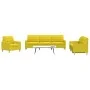Juego de sofás 3 piezas tela amarillo claro de , Sofás - Ref: Foro24-3278292, Precio: 608,78 €, Descuento: %