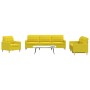 Juego de sofás 3 piezas tela amarillo claro de , Sofás - Ref: Foro24-3278292, Precio: 597,68 €, Descuento: %
