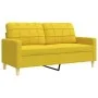 Juego de sofás 3 piezas tela amarillo claro de , Sofás - Ref: Foro24-3278292, Precio: 608,78 €, Descuento: %