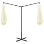 Sombrilla doble con palo de acero color arena 600 cm de vidaXL, Sombrillas - Ref: Foro24-312563, Precio: 158,98 €, Descuento: %