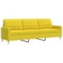 Juego de sofás 3 piezas tela amarillo claro de , Sofás - Ref: Foro24-3278292, Precio: 608,78 €, Descuento: %